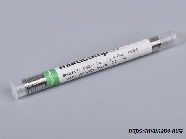 Forrasztó ón 1,0mm 20g SnPb 63/37 hobbi Multicomp Forrasztó ón 1,0mm 20g SnPb 63/37 hobbi Multicomp