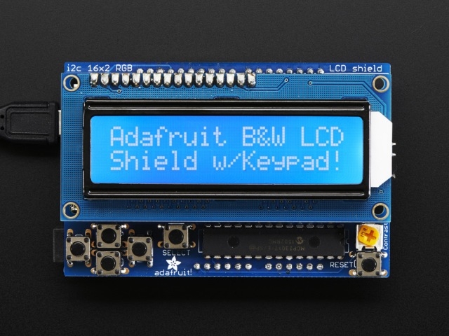 A772 kék-fehér 16x2-es LCD + tasztatúra KIT