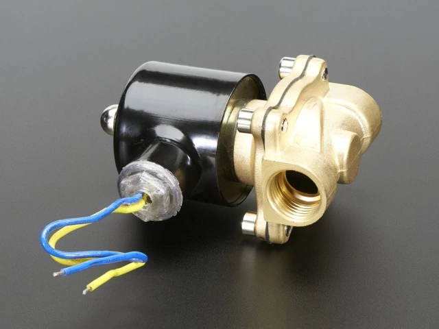 A996 Brass Liquid Solenoid Valve - 12V - 1/2 NPS