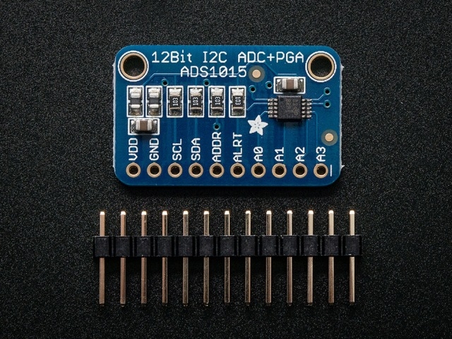 ADS1015 12-Bit ADC - 4 Ch Programmable Gain Amplifier