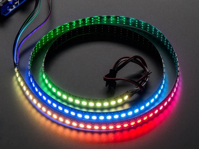A1506 NeoPixel Digital RGB LED szalag 144 LED - 1m black