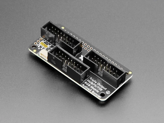 A6358 Triple LED Matrix Bonnet for Raspberry Pi - For HUB75 