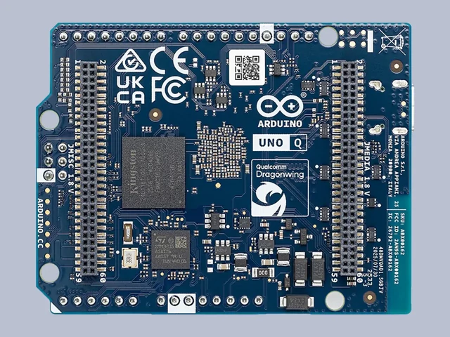 Arduino UNO Q 2G panel alulnézet