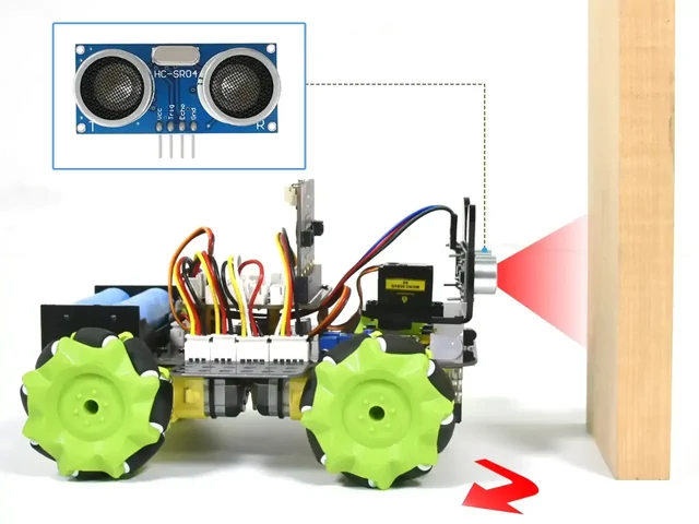4WD Mecanum UH-os akadály kerülés