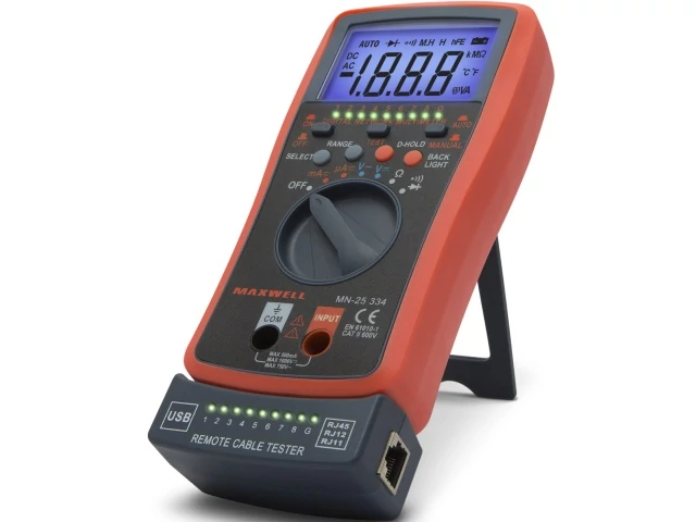 Kéziműszer MX25334 Digit műszer, Kábelteszter (600V 0,2A)