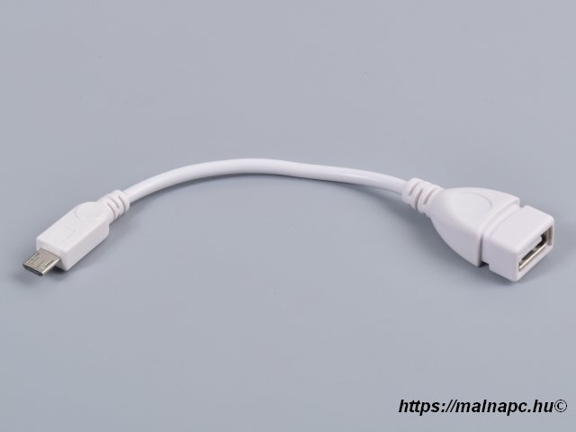 OTG adapter kábel USB-B Micro dugó / USB-A aljzat
