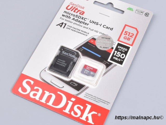 SanDisk 512GB microSD Ultra kártya