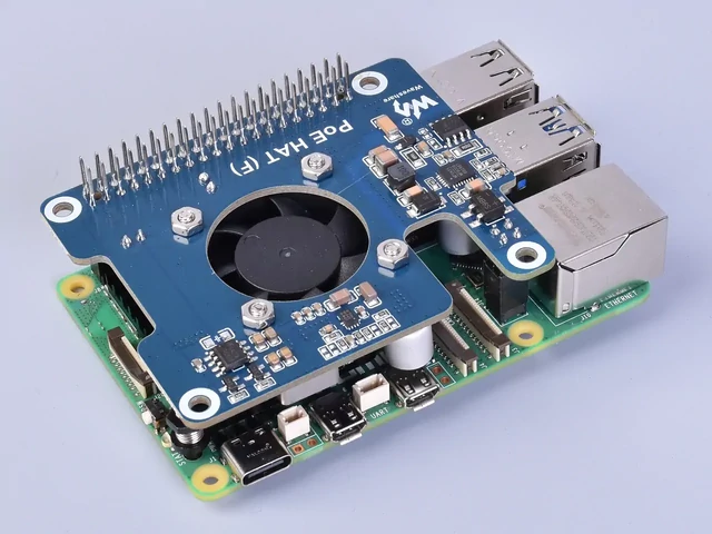 PoE HAT (F) with Fan with Raspberry Pi 5