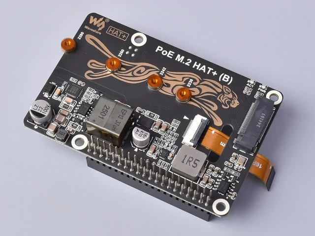 W29320 M.2 HAT+ with PoE for Pi 5 (2230, 2242, 2260, 2280)