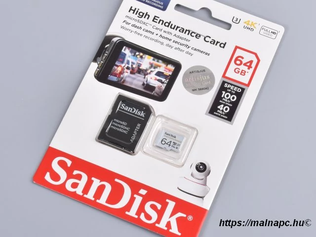 Sandisk 64GB microSD High Endurance kártya