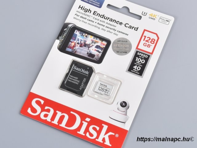 Sandisk 128GB microSD High Endurance kártya