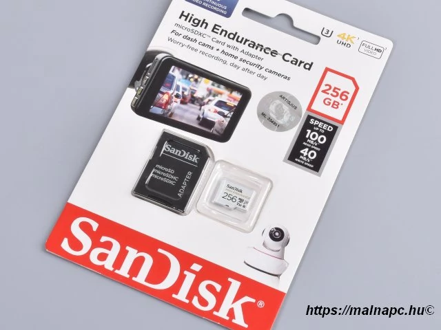 Sandisk 256GB microSD High Endurance kártya