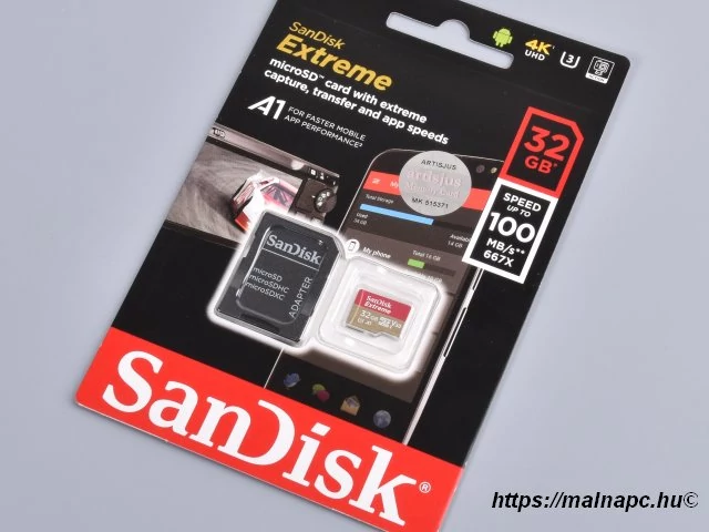 Sandisk 32GB microSD Extreme kártya