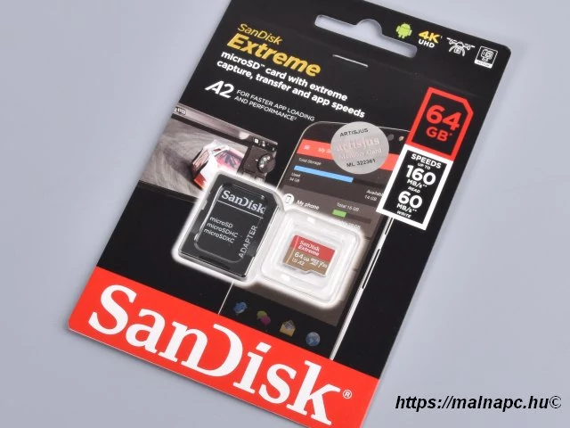 SanDisk 64GB microSD Extreme kártya