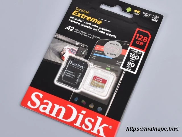 SanDisk 128GB microSD Extreme kártya