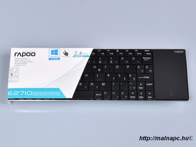 Rapoo E2710 Blade fekete touchpad+HUN bill.