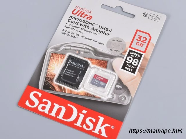 Sandisk 32GB microSD Ultra kártya Sandisk 32GB microSD Ultra kártya