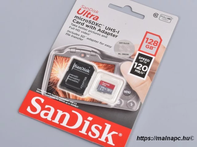 SanDisk 128GB microSD Ultra kártya