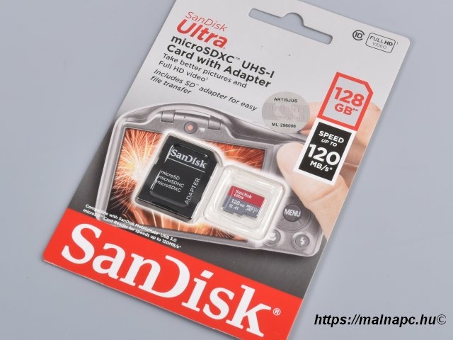 SanDisk 128GB microSD Ultra kártya